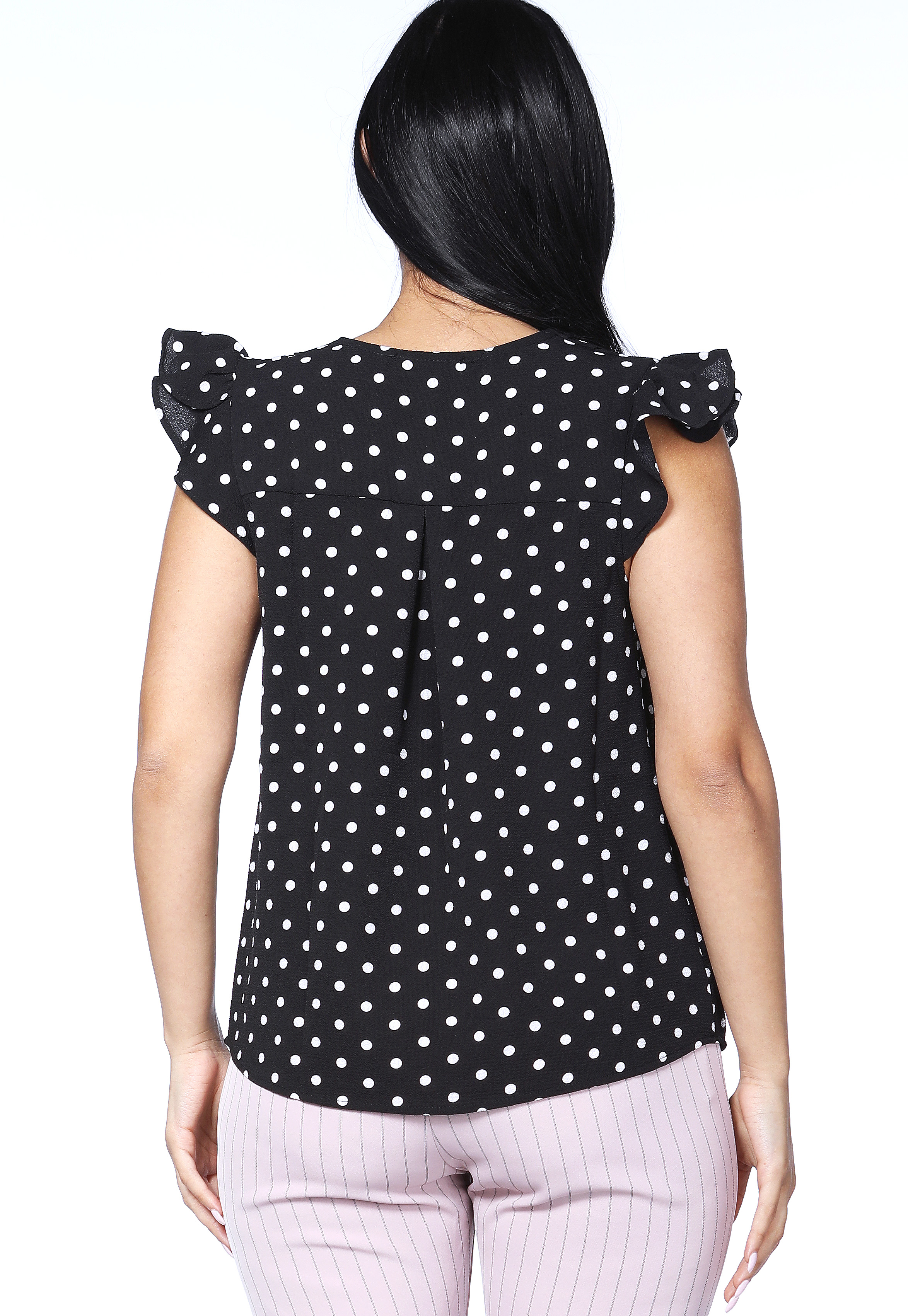 Polka Dot Print Dressy Top