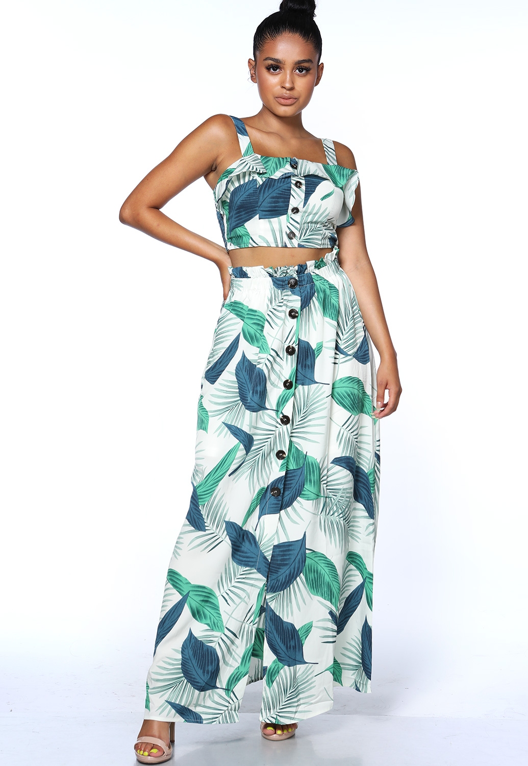 Leaf Print Long Skirt | Shop at Papaya Clothing