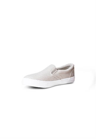 Perforated Faux Leather Slip-On