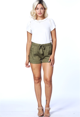 Tie Front Shorts