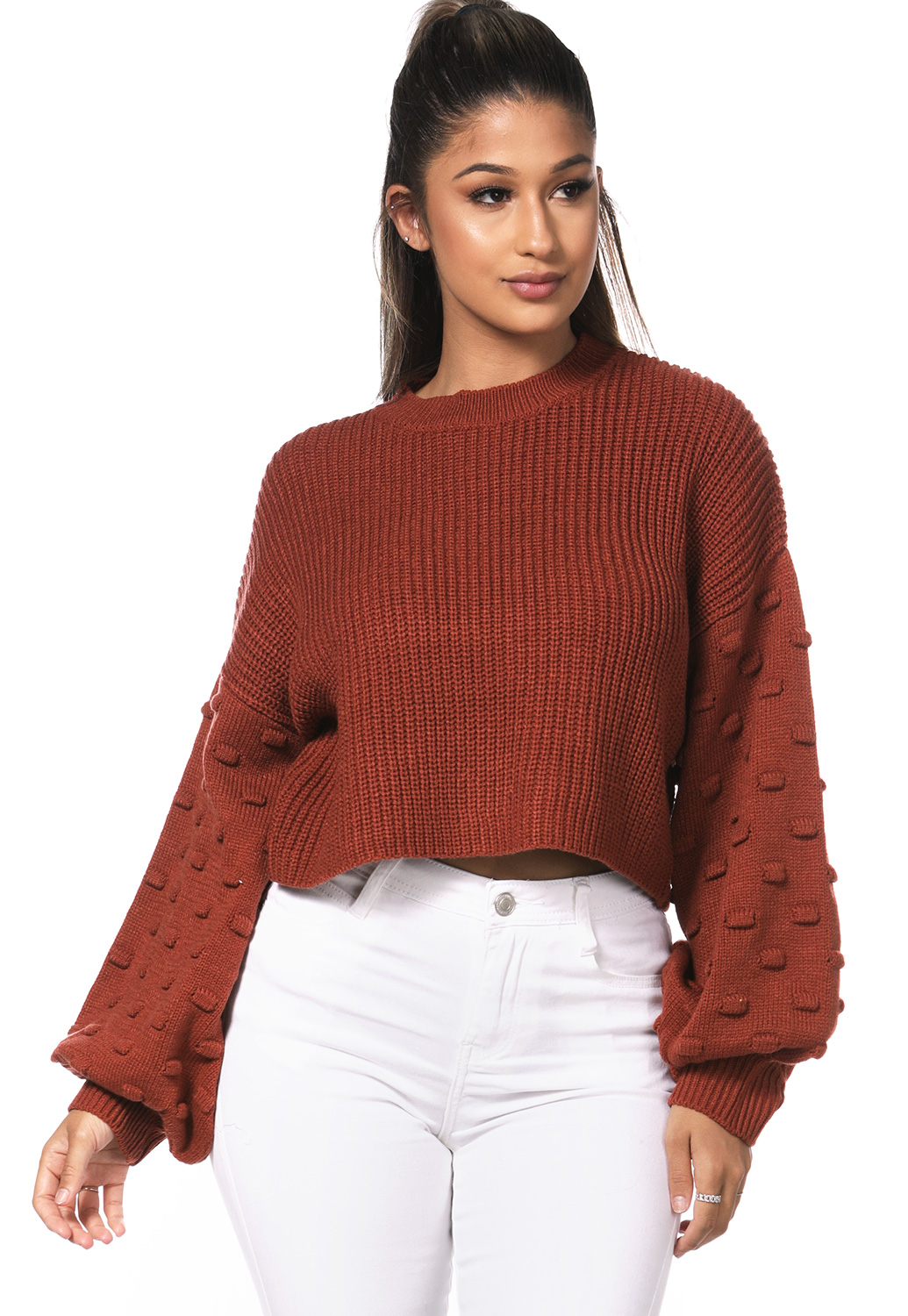 Knit Balloon Sleeve Sweater