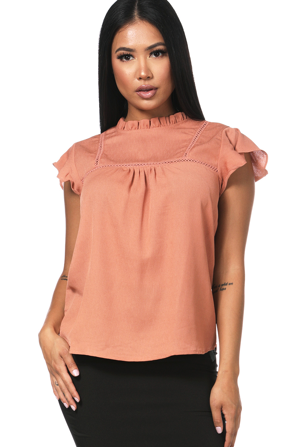 Ruffle Detail Dressy Top | Shop Blouses & Shirts at Papaya Clothing