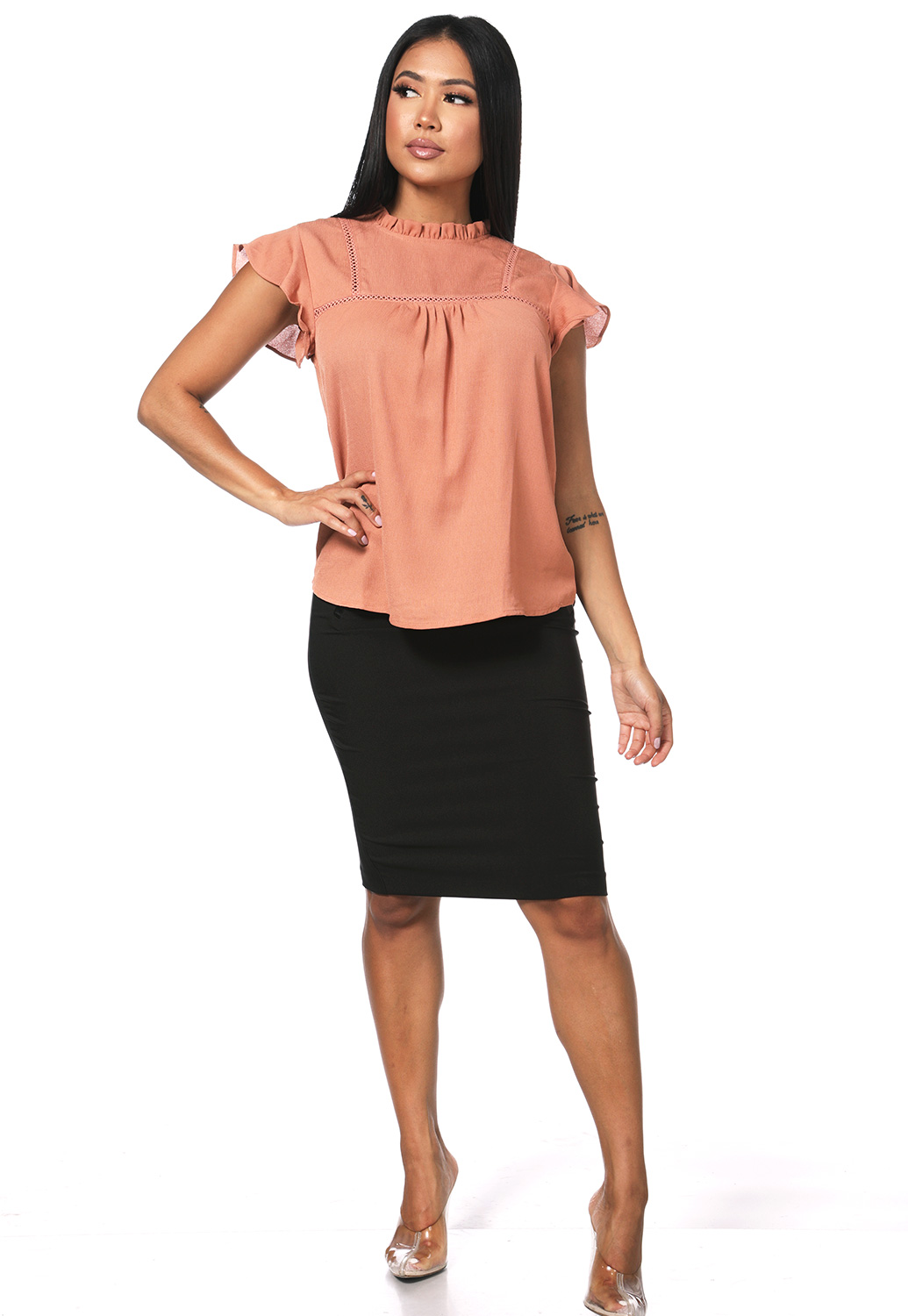 Ruffle Detail Dressy Top | Shop Blouses & Shirts at Papaya Clothing