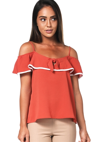 Ruffle Off-The-Shoulder Blouse