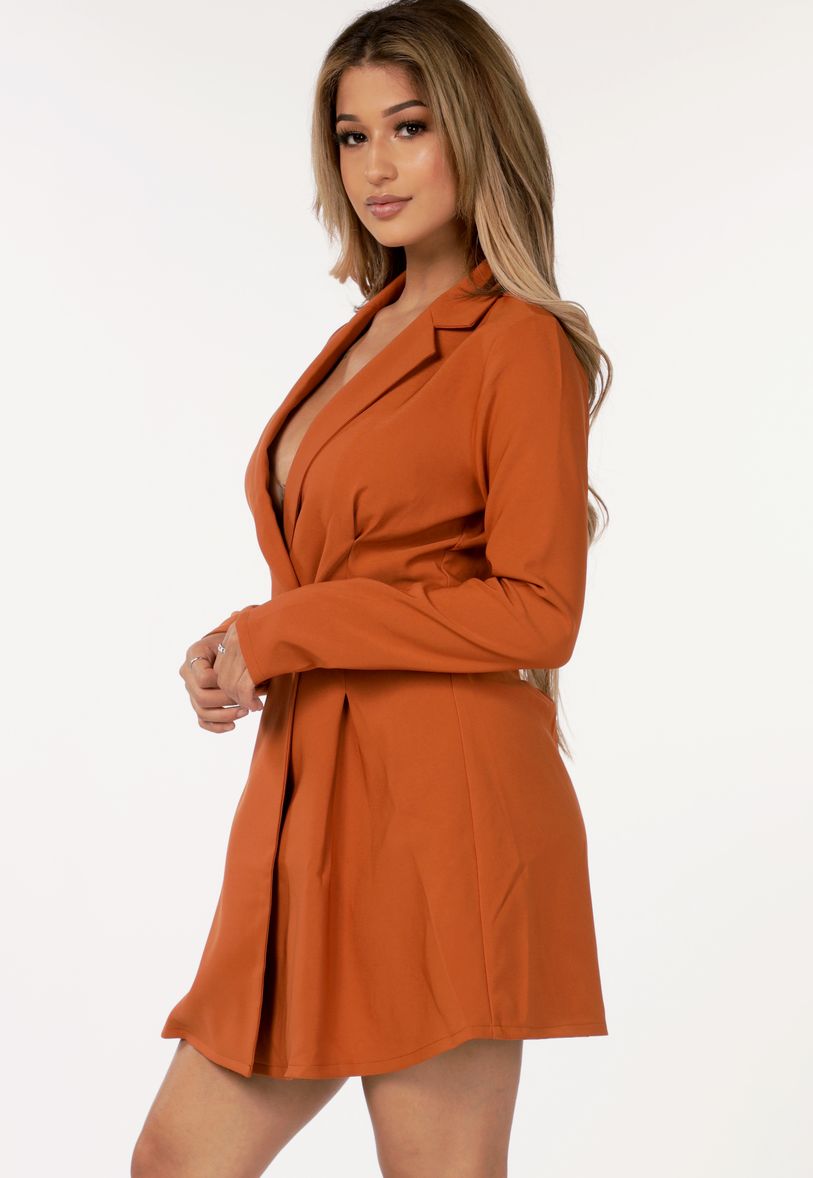 One Button Detail Coat