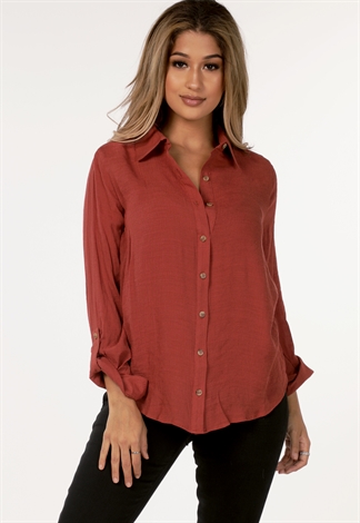 Button Up Dressy Blouse