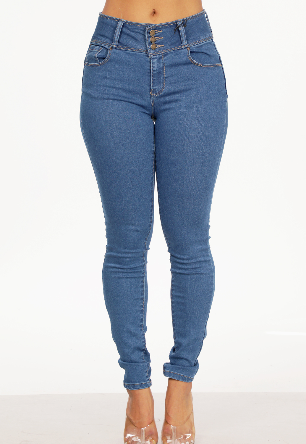 High Rise Push Up Jeans