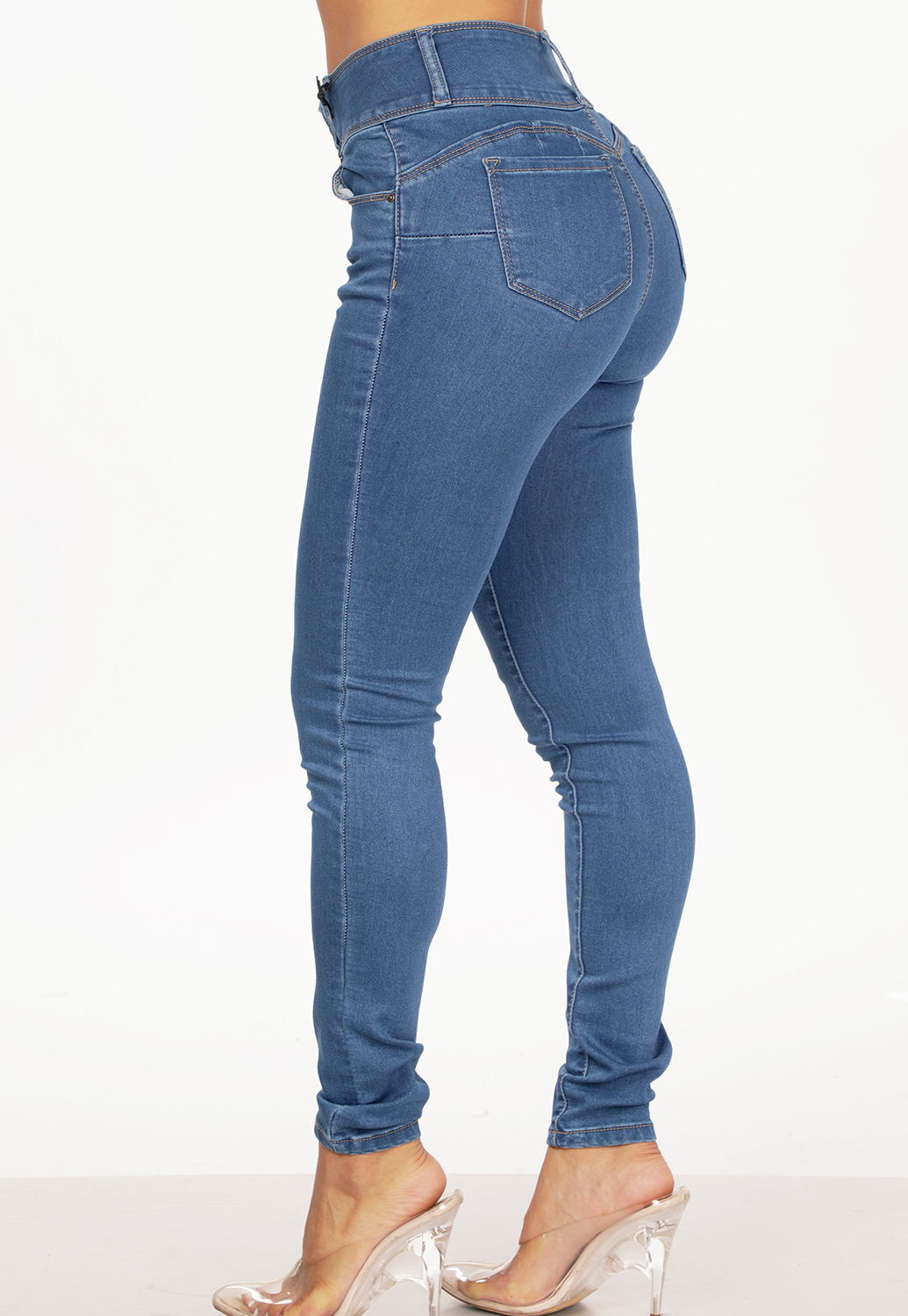 High Rise Push Up Jeans