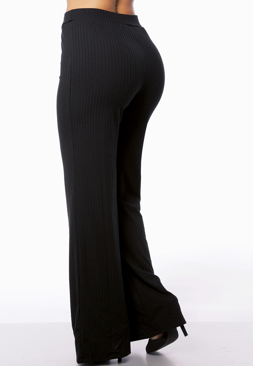 Ribbed Button Detail Pants
