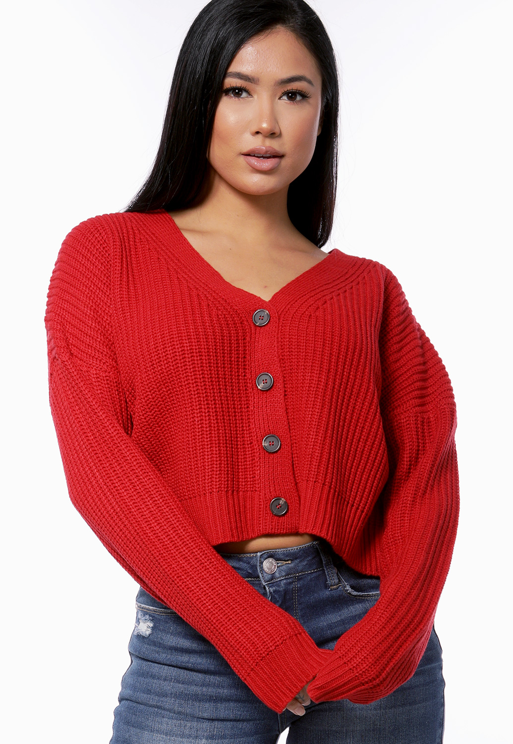 Button Up Knit Sweater
