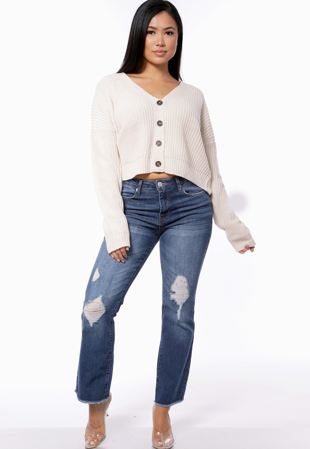 Button Up Knit Sweater