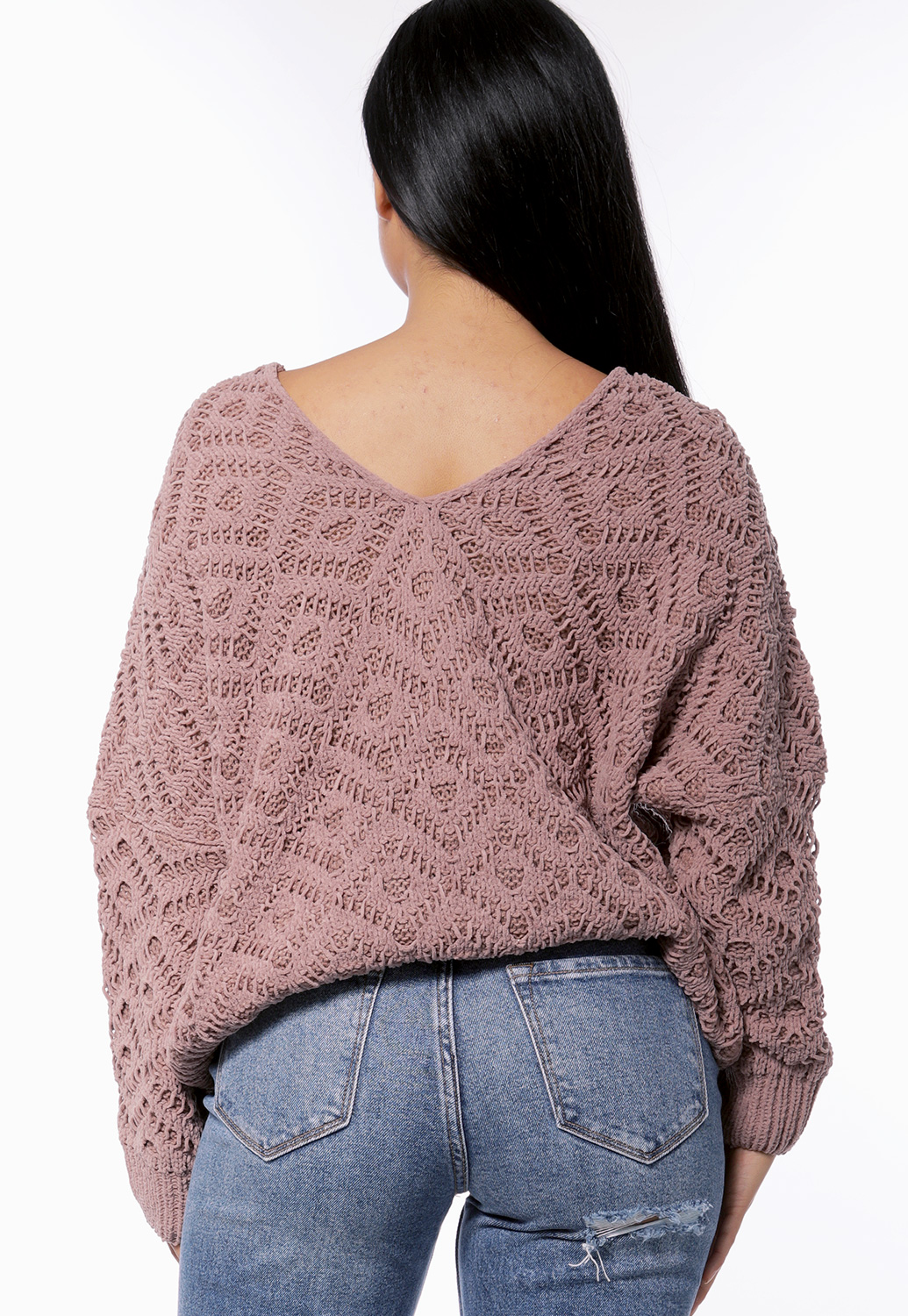 Knit V Neck Sweater