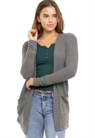 Knit Open Front Cardigan