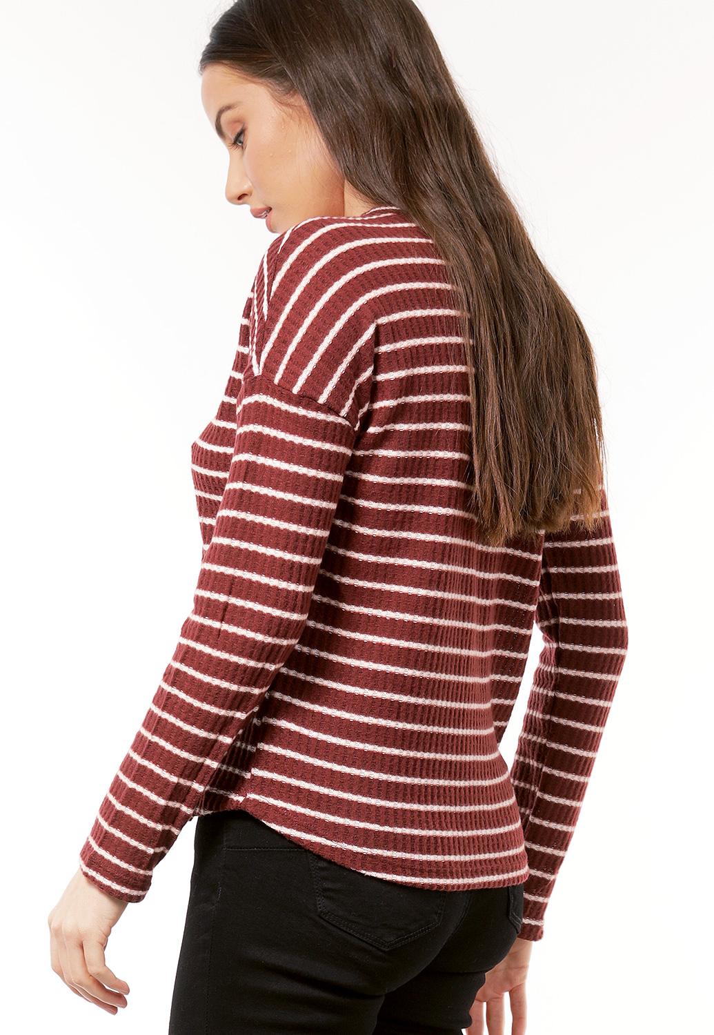 Striped Knit Casual Top