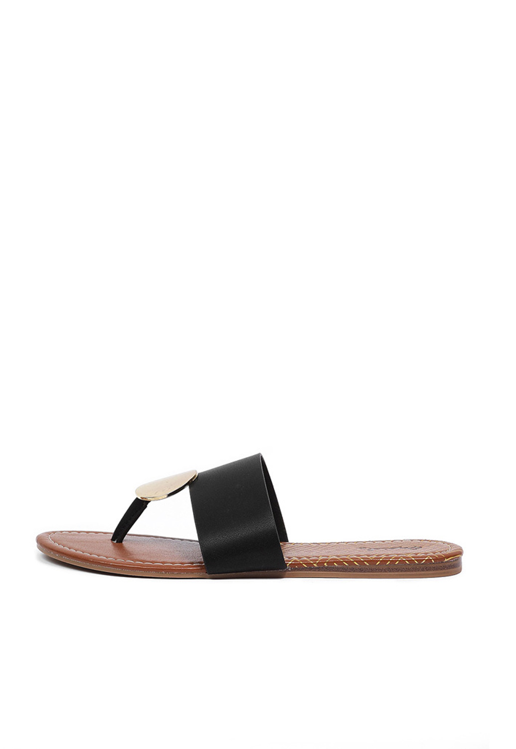 Faux Leather Thong Sandals