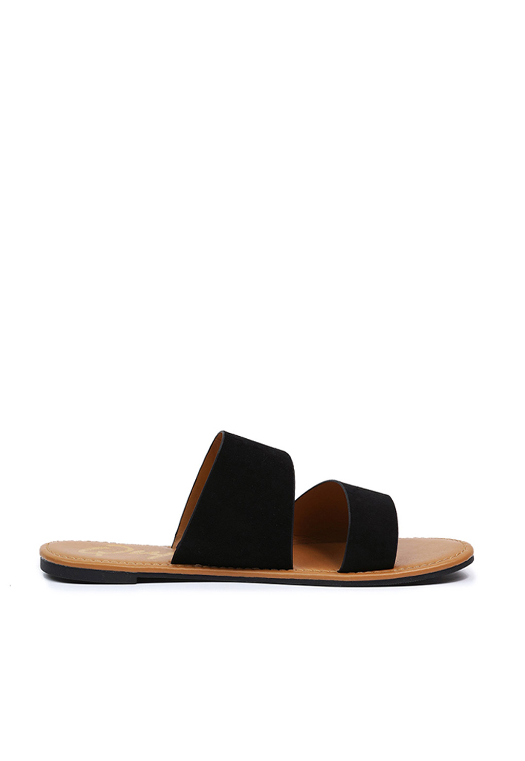 Faux Leather Slide Sandals