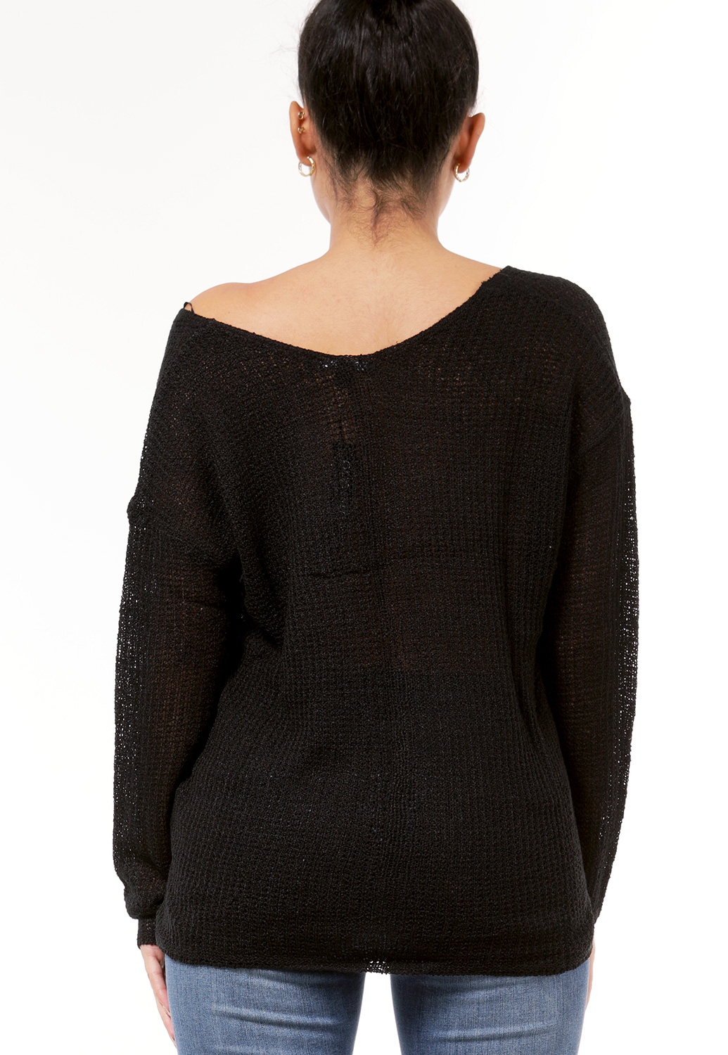 Oversized Side Split V-Neck Sweater
