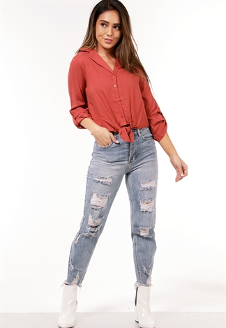 Button Up Casual Blouse