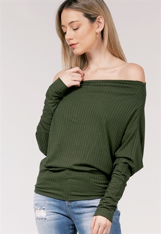 Cowl Neck Long Sleeve Knit Top