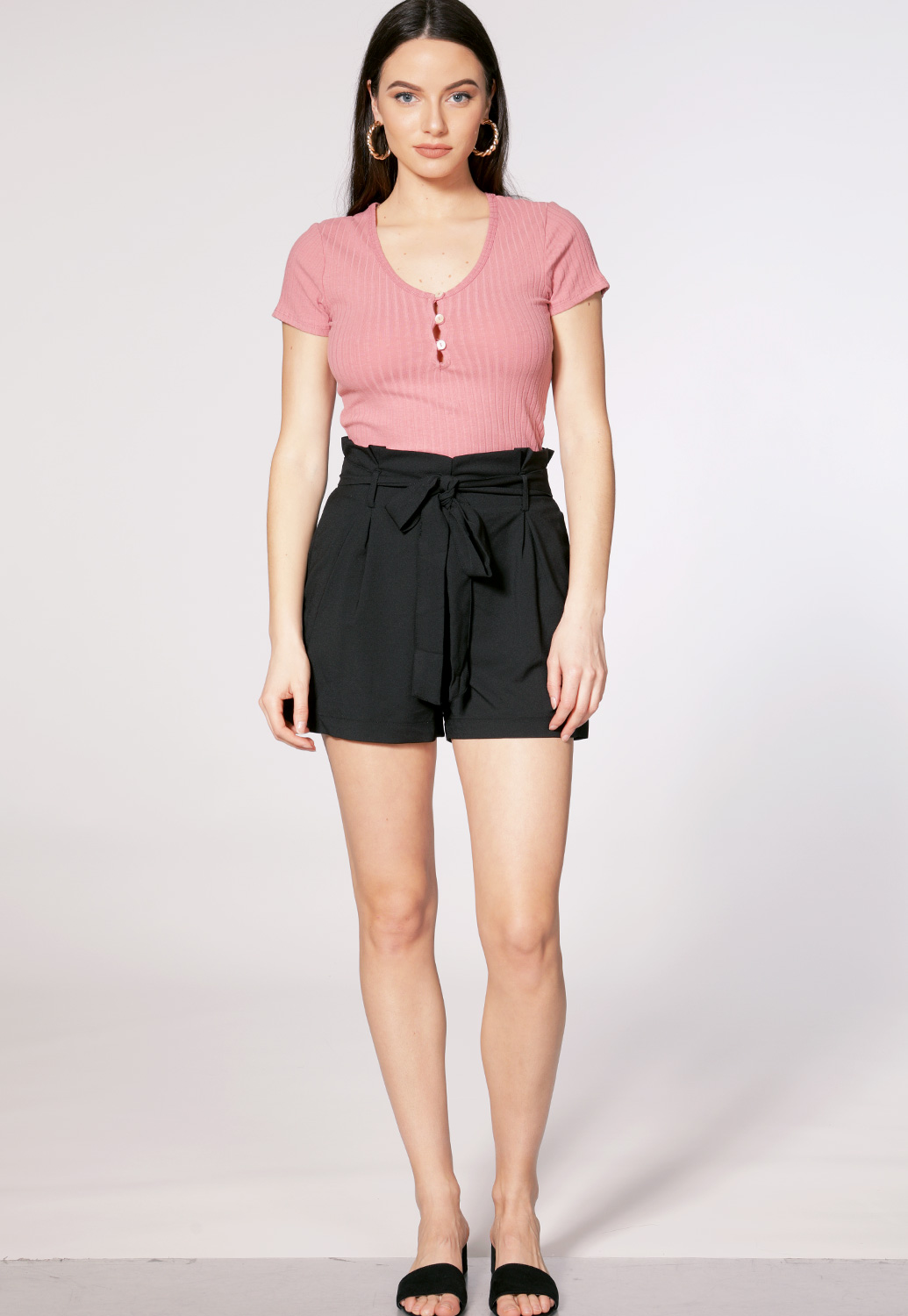 Tie Front Dressy Shorts