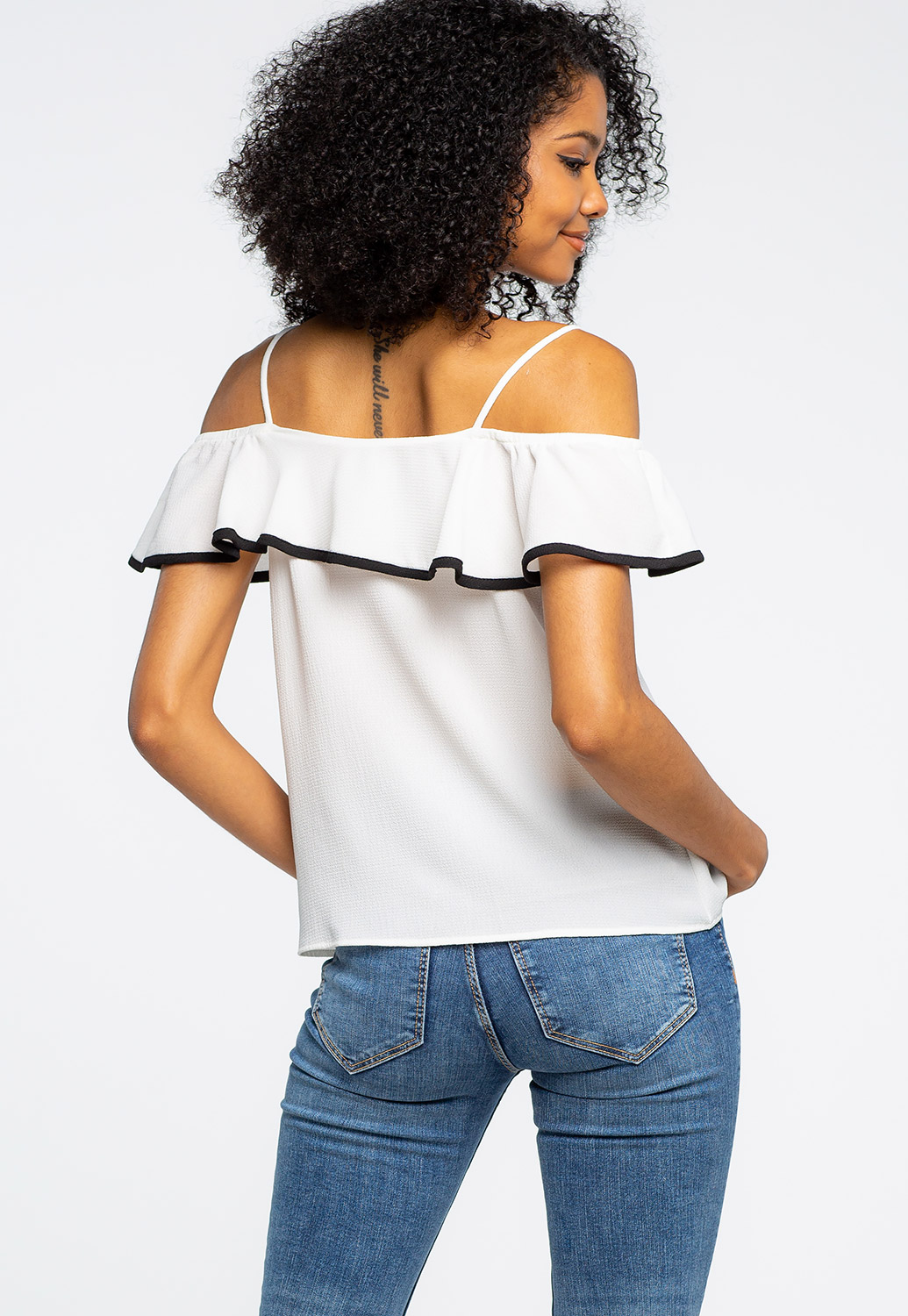 Ruffle Off-The-Shoulder Blouse