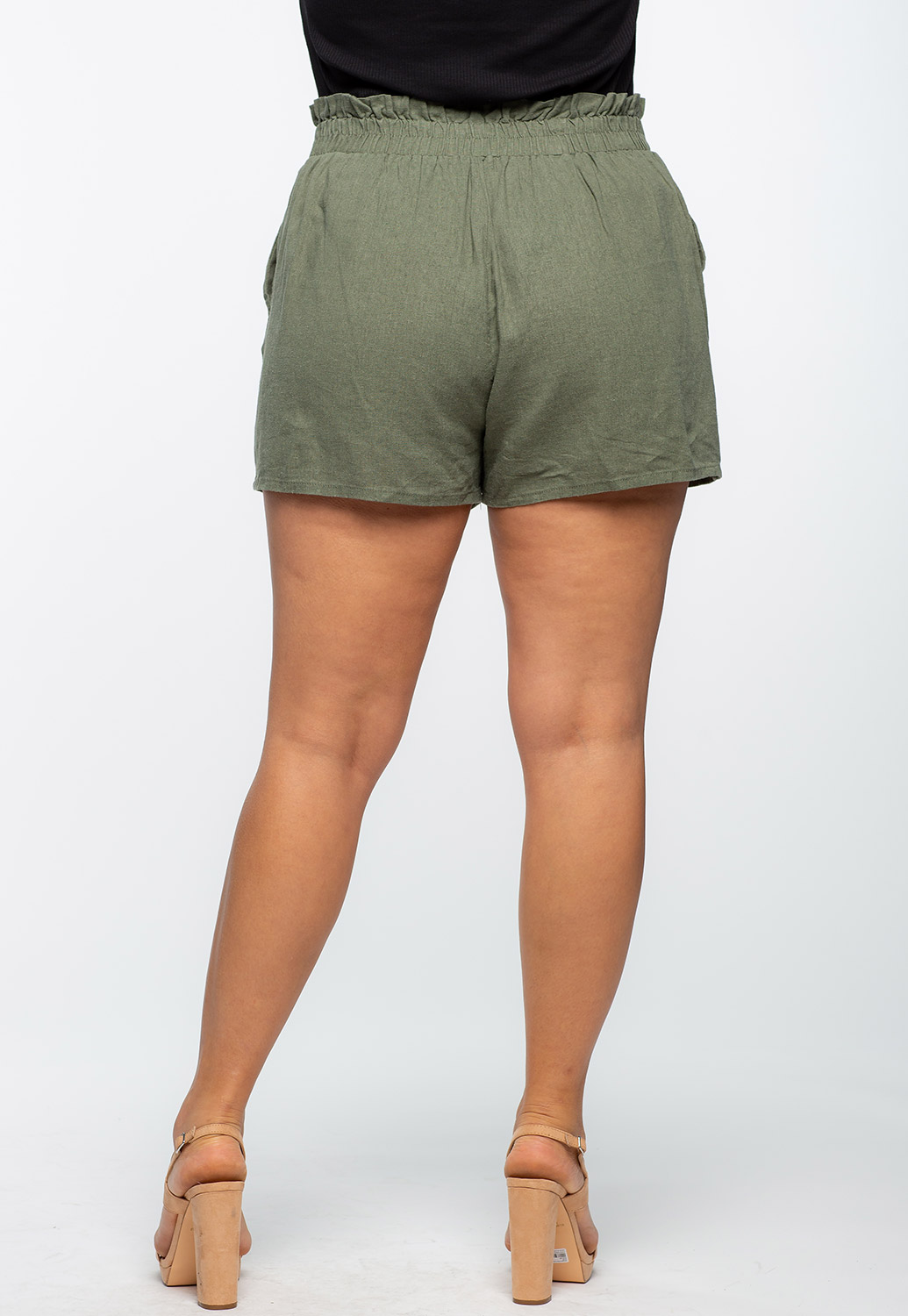 Tie Front Casual Shorts