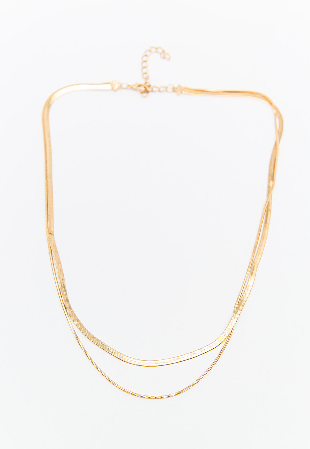 Multi-Layered Gold Chain Necklace With Charm 