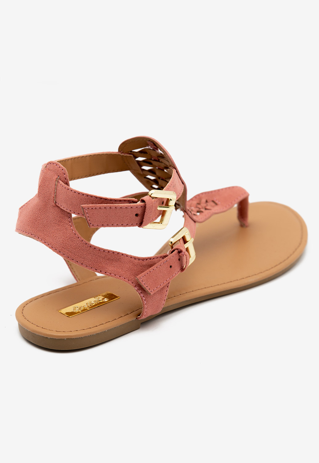 Summer Faux Leather Cut-Out Sandals 