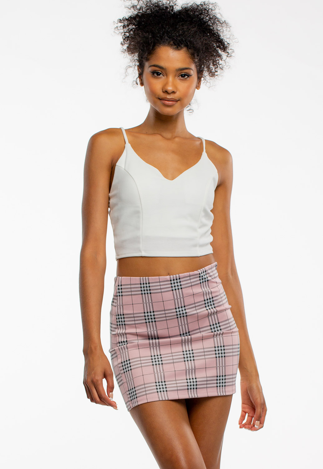 Summer Tartan Pattern Mini Skirt 