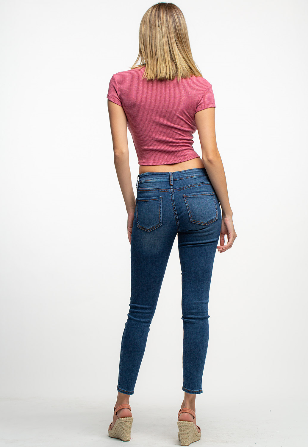 Mid-Waisted Skinny Denim Jeans