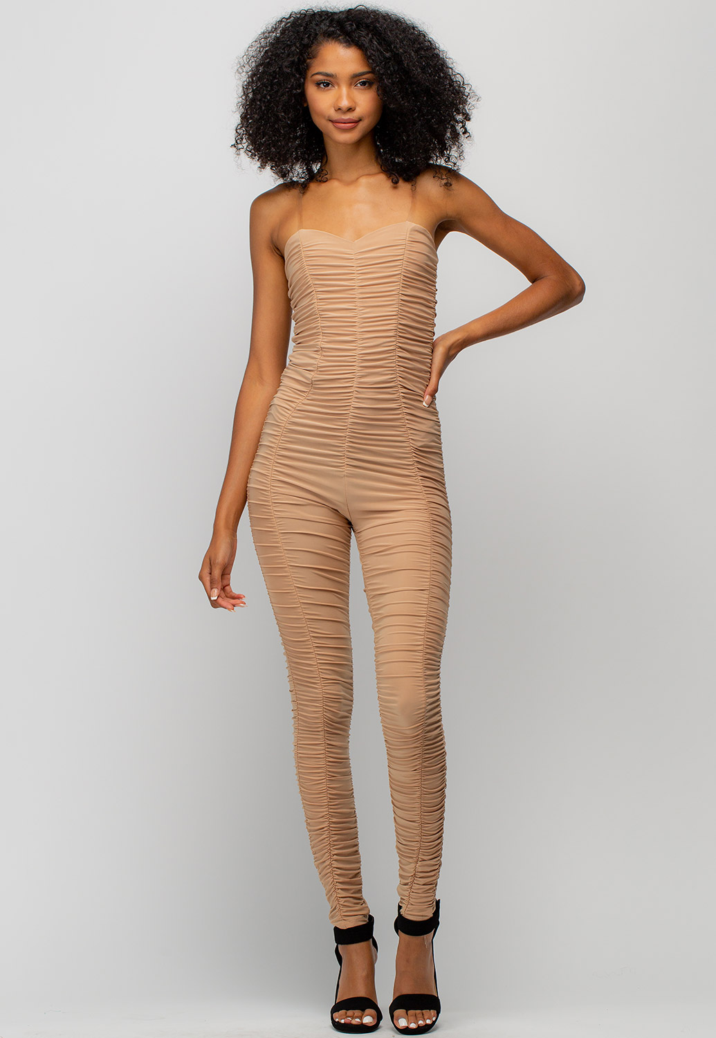 Ruched Fitted Jumpsuit
