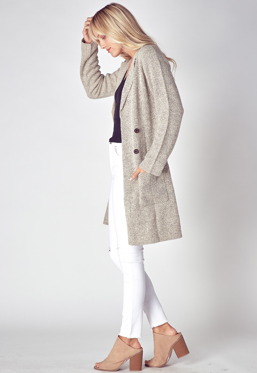 Fall Trendy Long Sleeve Button Detailed Cardigan 