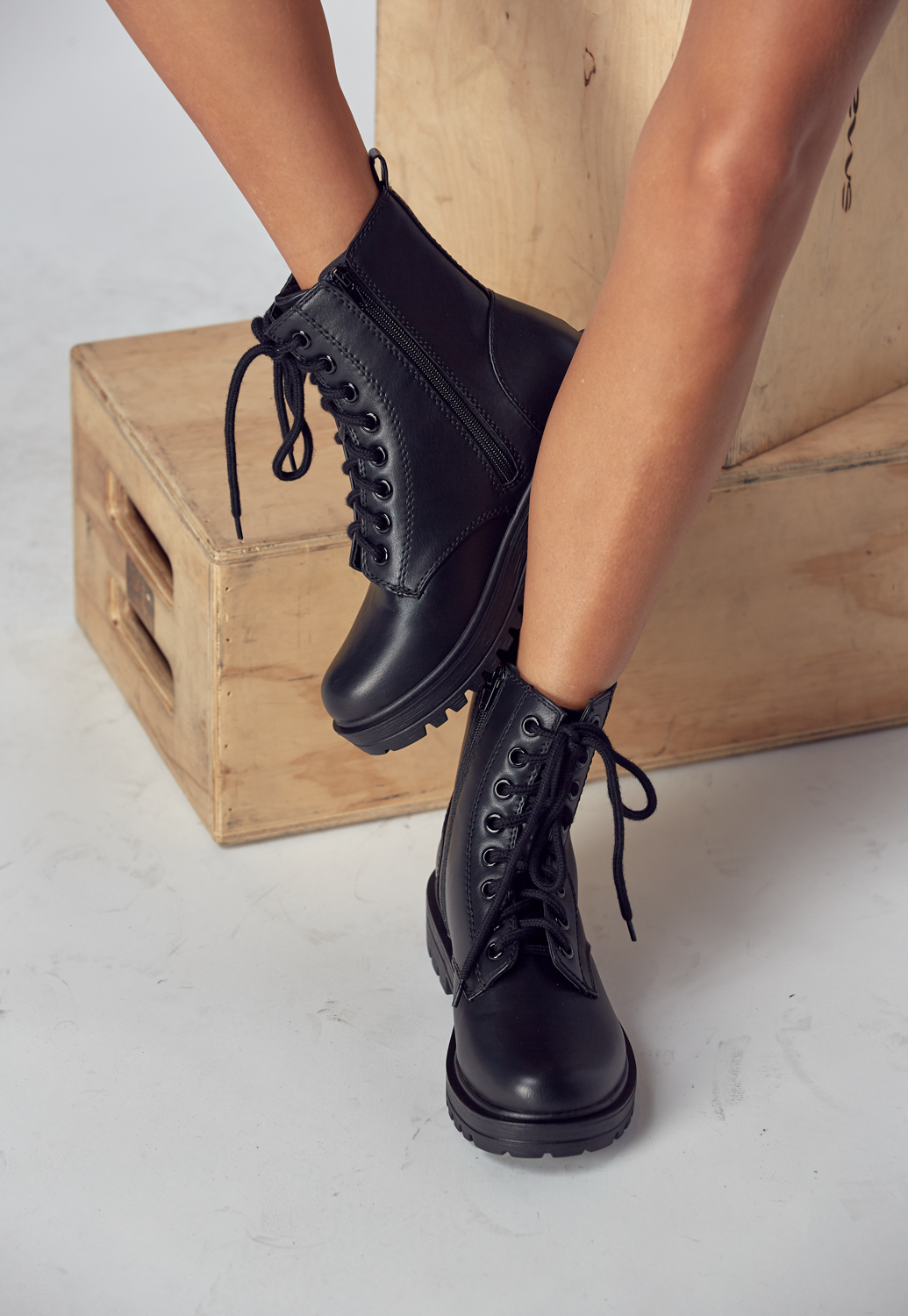 Lace-Up Ankle Boots