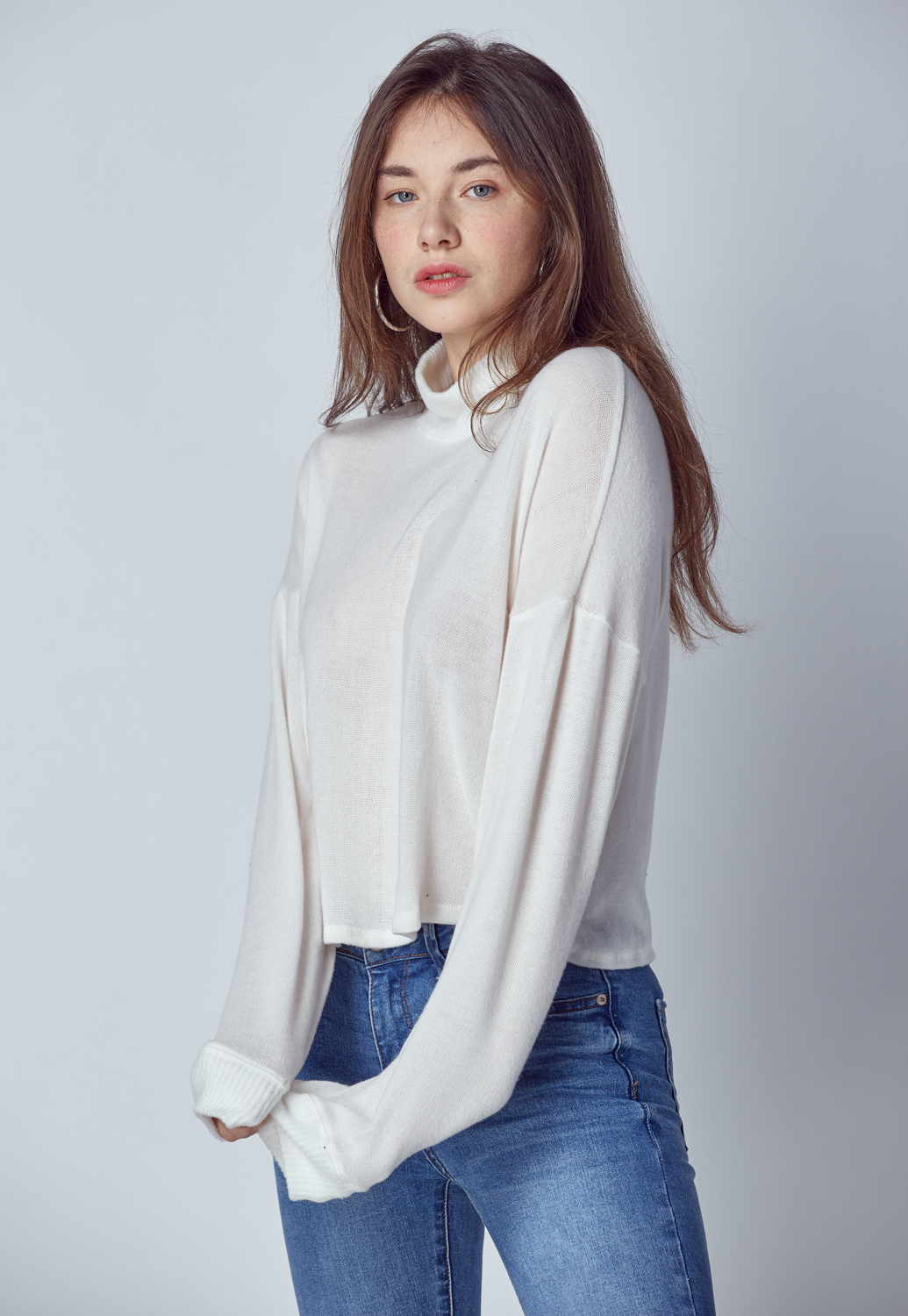 Mock Neck Pullover Sweater