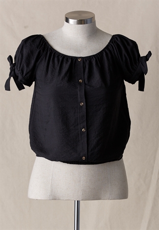 Blouse With Tie Sleeve