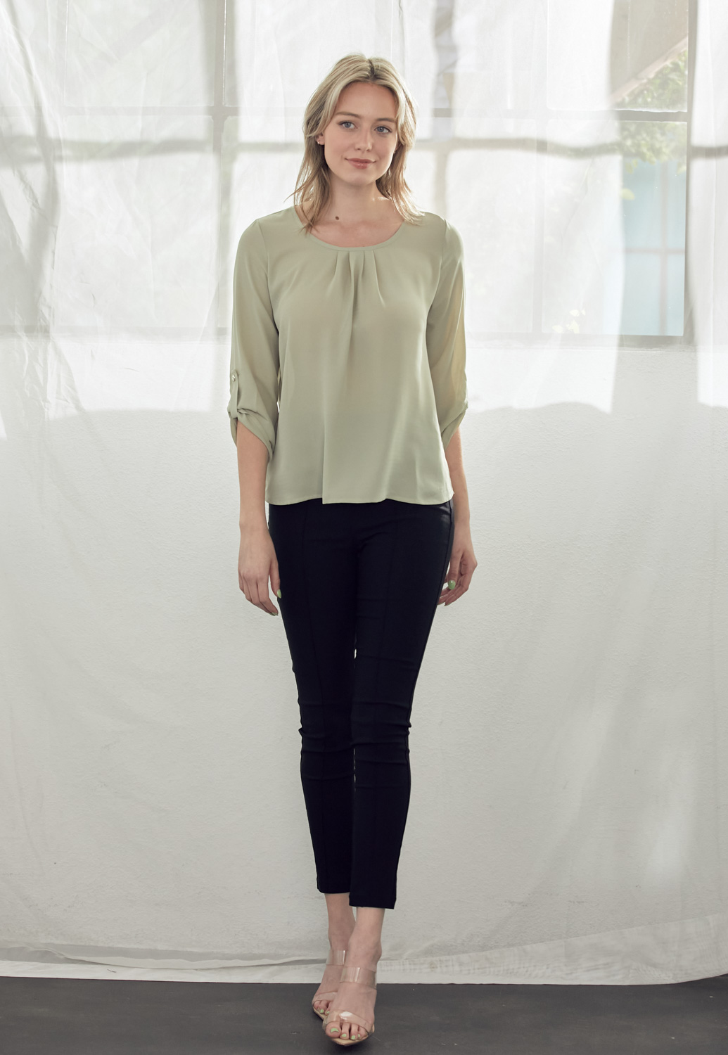 Front Pleated Blouse
