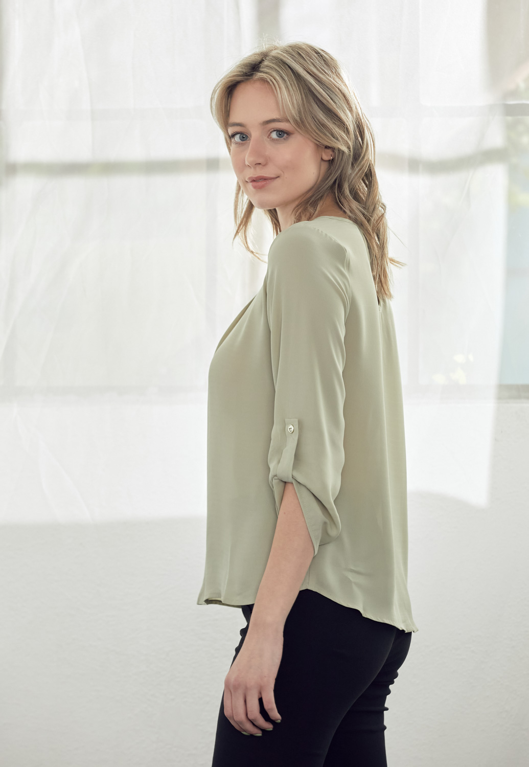 Front Pleated Blouse