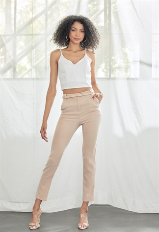 Belted Ankle Pants