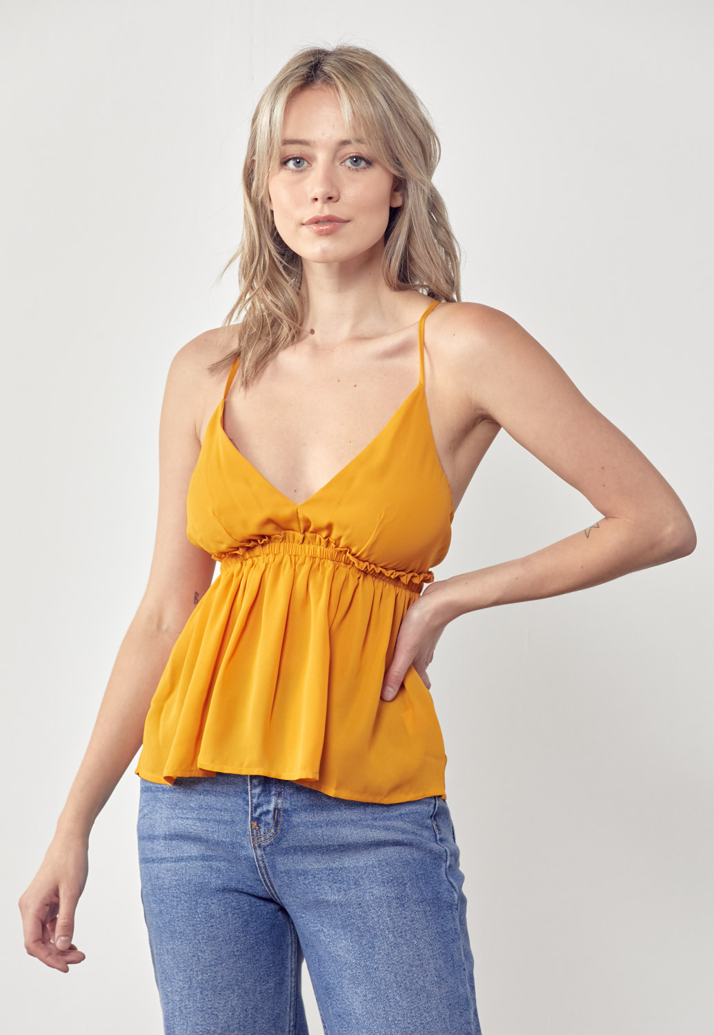 Back Lace Up Cami Top