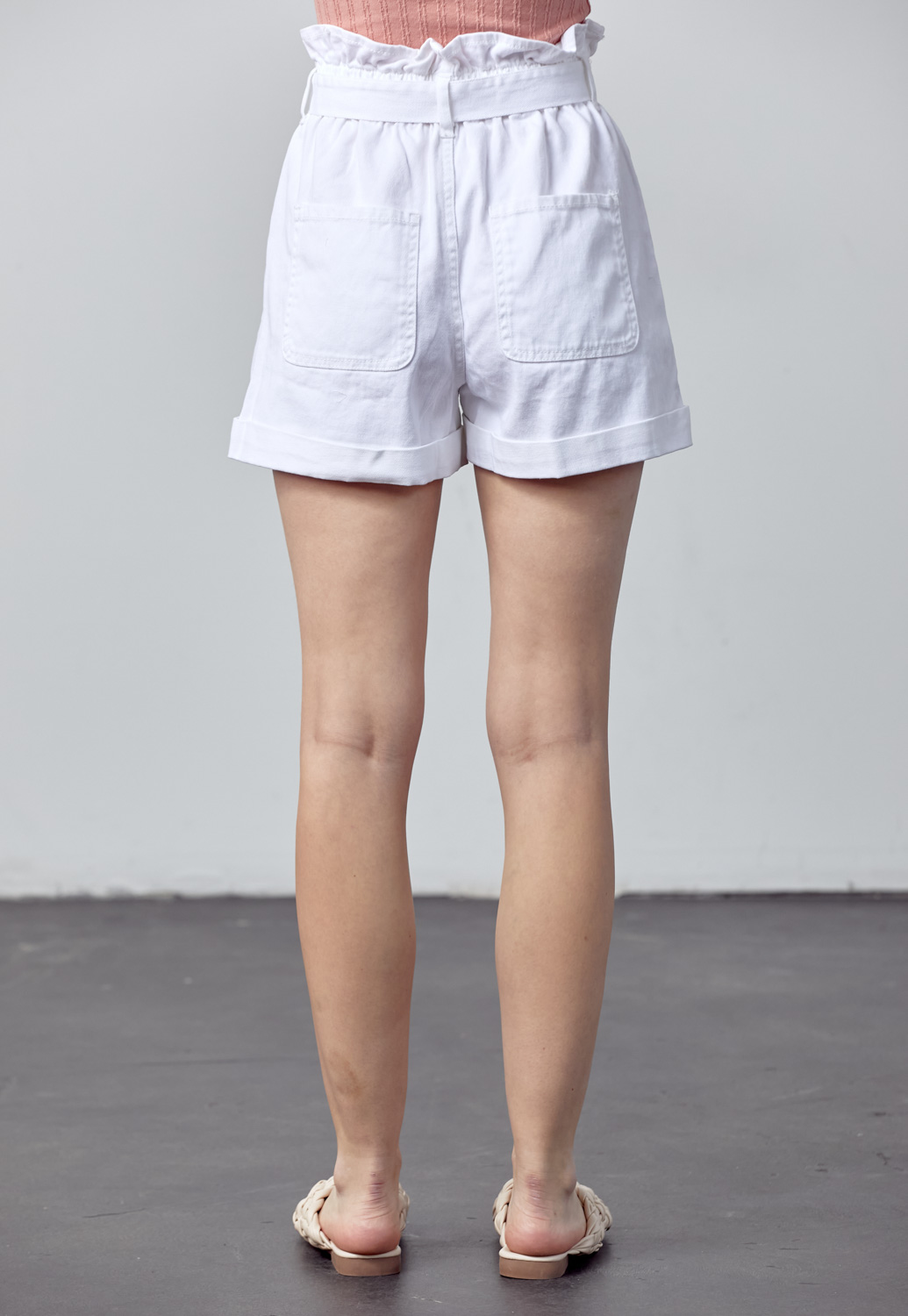 Tie Front Paperbag Shorts 