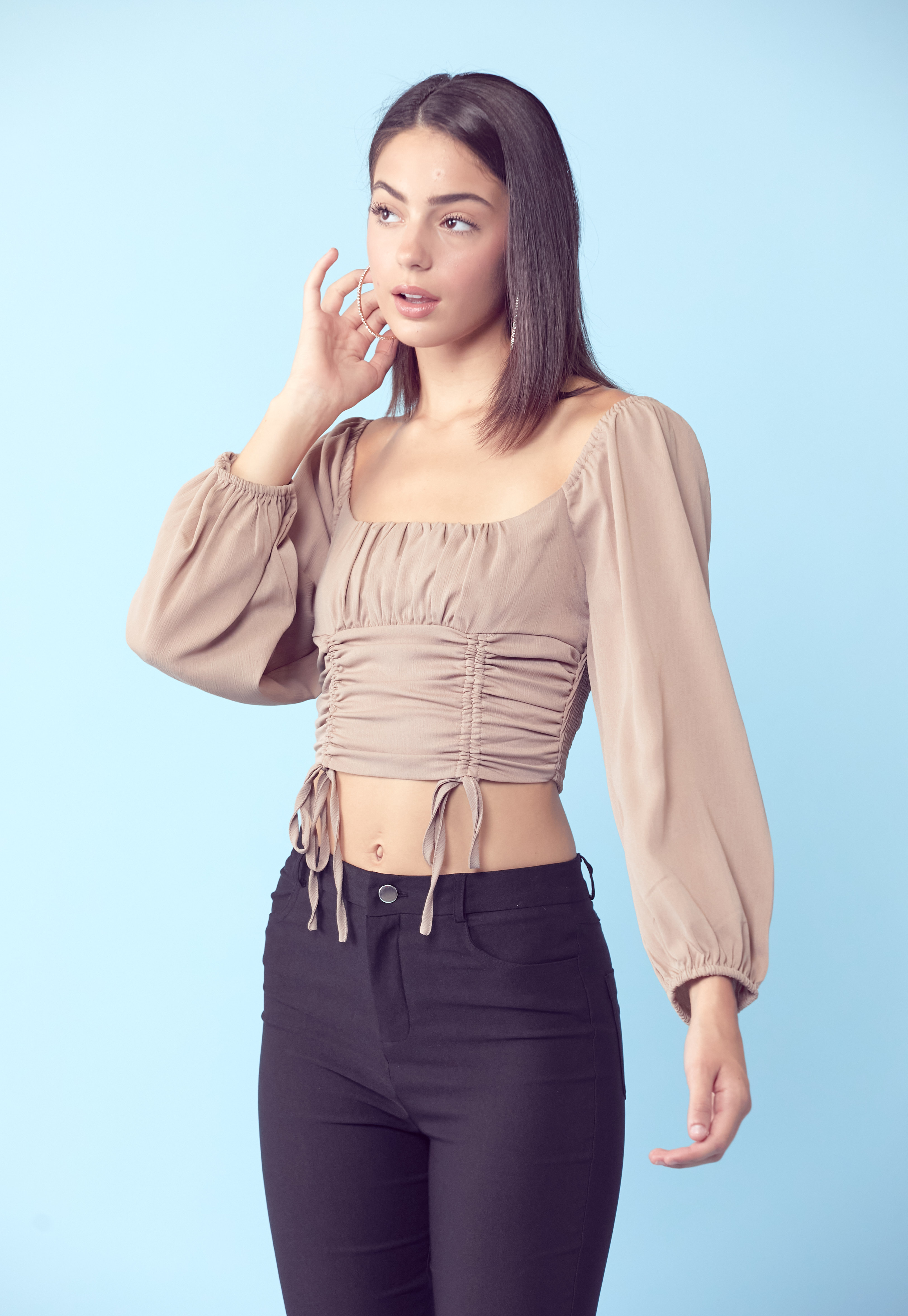 Ruched Long Sleeve Top 