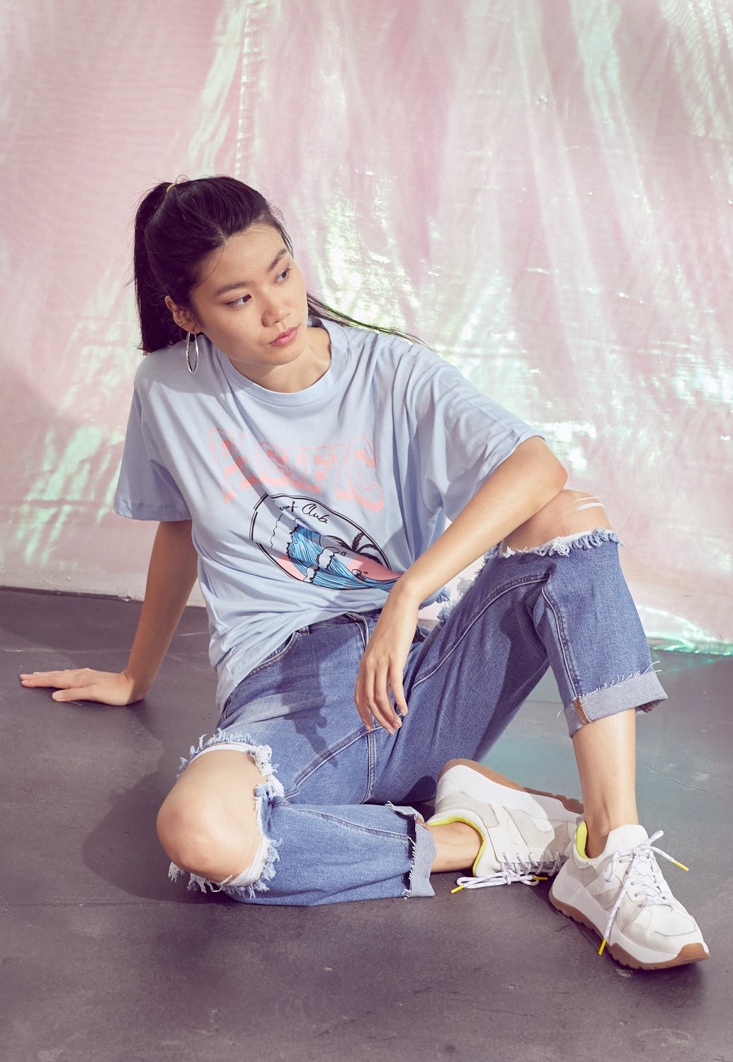 ”Pacific Surf Club” Oversized Tee 