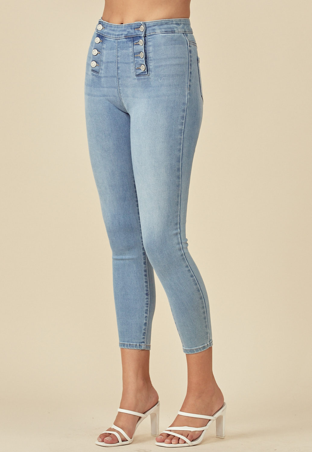 High-Rise Ankle Length Skinny Jeans 