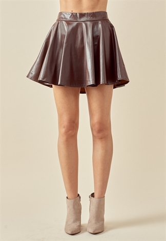 Faux Leather Mini Skirt 
