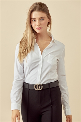 Button Up Dressy Top 