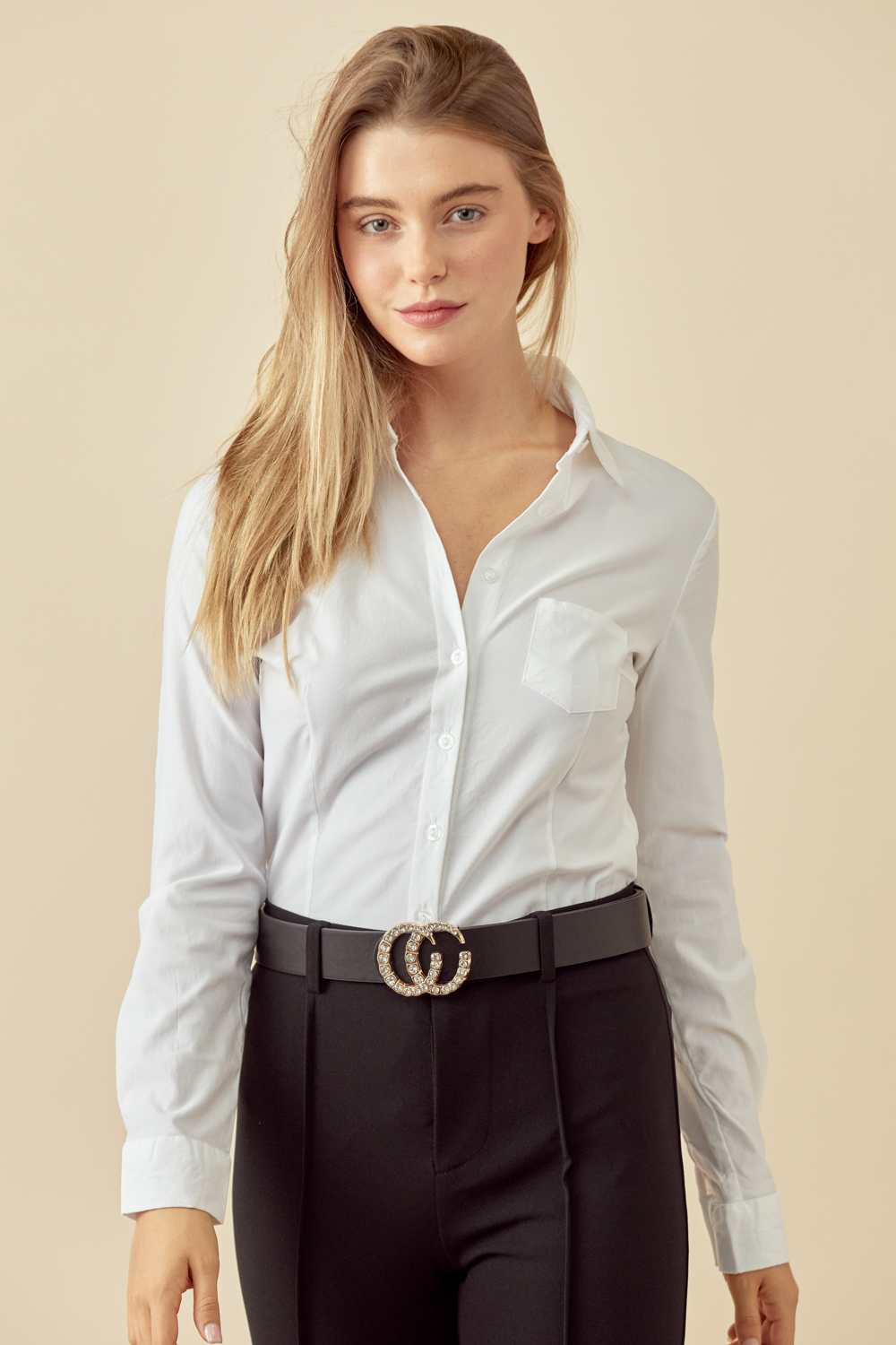 Button Up Dressy Top 