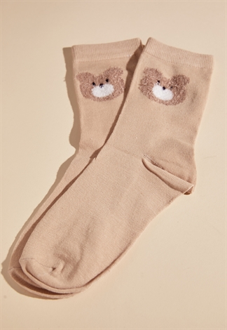 Cute Bear Print Socks