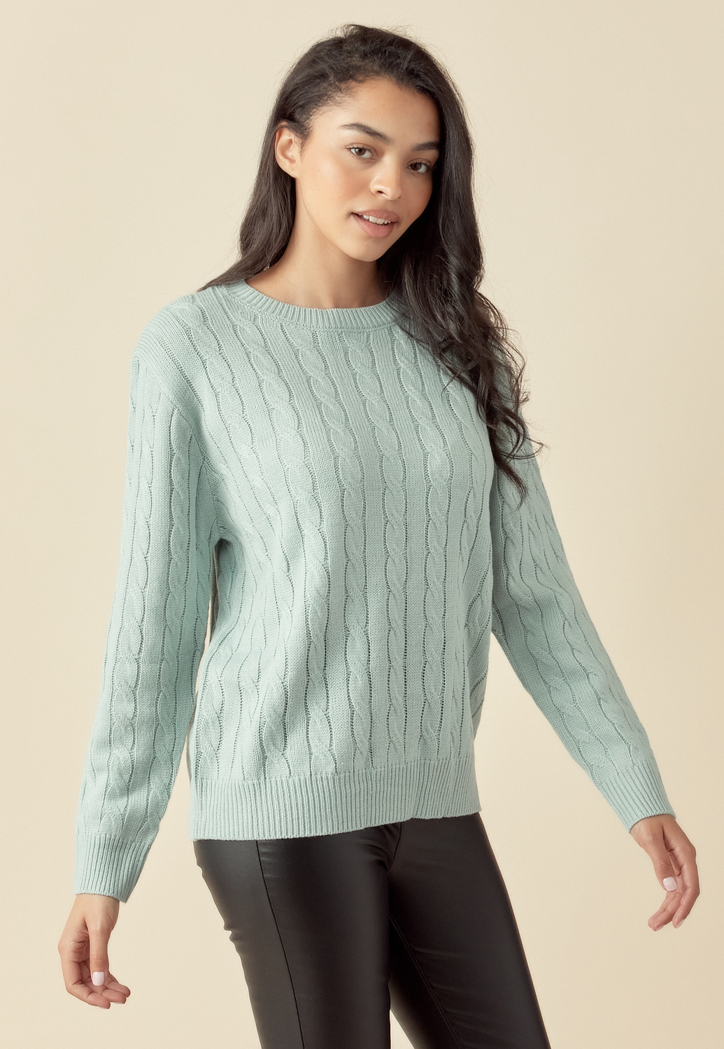Cable Knit Oversized Sweater 