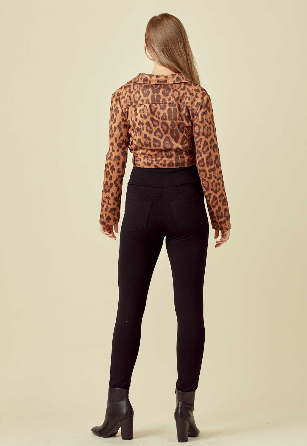 Leopard Print Zip Up Jacket 