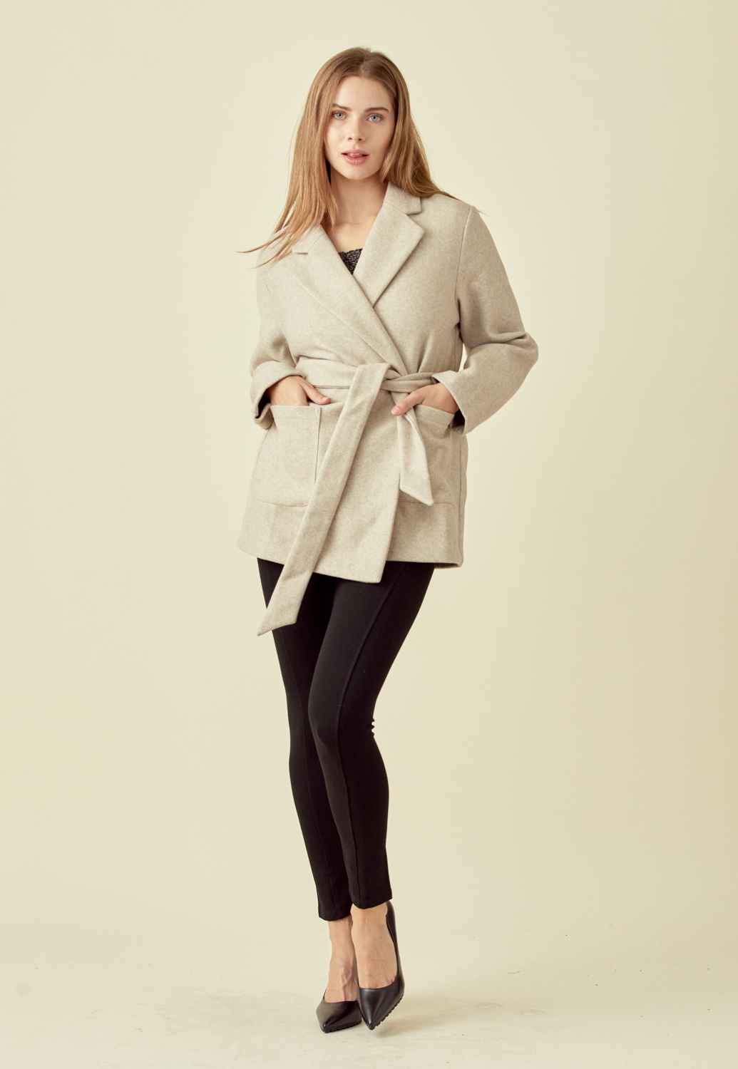 Double Cloth Belted Coat